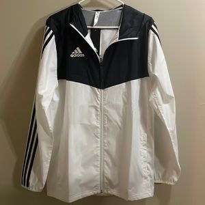 NWT adidas hooded windbreaker